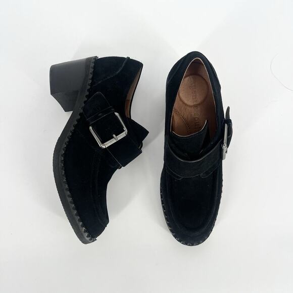 Kenneth Cole Women's Black Suede Loafer Silver Buckle Comfort Sole Size 7.5 - Picture 6 of 6